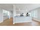 Kitchen with eat-in bar, stainless steel appliances, and custom gray cabinetry at 401 Lake Club Dr, Rock Hill, SC 29732