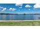 Scenic lake view showcasing calm waters, a distant island, and a clear blue sky with fluffy clouds at 401 Lake Club Dr, Rock Hill, SC 29732