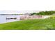 Lakeside gazebo on lush lawn with dock offering access to water activities and scenic relaxation at 401 Lake Club Dr, Rock Hill, SC 29732