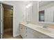 Bathroom featuring double sink vanity and tiled walk-in shower at 4133 Hoffmeister Dr, Waxhaw, NC 28173