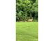 Lush green backyard with deer grazing on the grass and wooded area in the background at 5369 Concord Rd, York, SC 29745