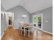 View of the dining room and back patio from the doorway featuring hardwood flooring at 5369 Concord Rd, York, SC 29745