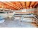 Unfinished basement with utility sink, workbench, concrete floors, and cinder block walls at 616 26Th Nw St, Hickory, NC 28601