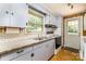 Functional kitchen area with tile backsplash, modern appliances, and ample counter space at 616 26Th Nw St, Hickory, NC 28601