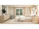 Serene bedroom featuring a plush bed, soft lighting, and a view of the landscaped yard at 6295 Fairfax Ct, Maiden, NC 28650
