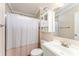 Clean bathroom with a shower-tub combo and a white vanity at 7990 W Nc 152 Hwy, Mooresville, NC 28115