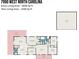 Detailed floorplan showcasing layout of home with kitchen, bedrooms, living spaces, garage, deck, and outdoor porch at 7990 W Nc 152 Hwy, Mooresville, NC 28115