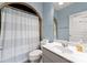 Bathroom with neutral colors, shower/bath, and lots of natural light at 8813 Covey Rise Ct, Charlotte, NC 28226