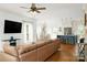 Bright and open living space connecting the living room and kitchen at 943 Shinnville Rd, Mooresville, NC 28115