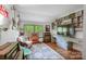 This guitar themed bedroom has hardwood floors, a window view, and built in storage at 1010 Forest Dr, Lancaster, SC 29720