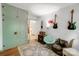 This bedroom has a built-in wardrobe and hardwood floors at 1010 Forest Dr, Lancaster, SC 29720