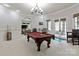 Game room featuring a pool table, neutral paint, recessed lighting, and a view to the backyard at 1032 Seminole Dr, Waxhaw, NC 28173