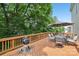 Spacious wooden deck featuring a grill, and an outdoor seating area perfect for entertaining guests at 11103 Fountaingrove Dr, Charlotte, NC 28262