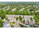 Expansive aerial view of a neighborhood featuring well-spaced homes and lush greenery at 1123 Market St, Fort Mill, SC 29708