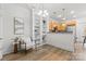Stylish living room with built-in bookshelves and an open view to the kitchen at 1123 Market St, Fort Mill, SC 29708