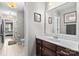 Bathroom featuring a vanity, mirror and tile flooring at 2010 Brightflower Ln, York, SC 29745