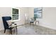 Home office space with carpet and glass desk with steel frame at 212 Queens Ct, Gastonia, NC 28052