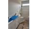 Modern bathroom with a dual sink vanity, sleek fixtures, a tub, and a shower head, exuding comfort at 2589 Polo Ln, Maiden, NC 28650
