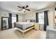 Bright bedroom with neutral tones, a ceiling fan, and ample natural light at 3447 Filbert Hwy, Clover, SC 29710
