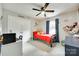Comfortable bedroom with double doors and dark accents at 3447 Filbert Hwy, Clover, SC 29710