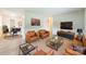 Inviting living room features hardwood floors, comfortable seating, and a large-screen TV at 711 September Ln, Charlotte, NC 28208