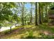 Lush yard with lake views, a private dock, and mature trees creates peaceful outdoor retreat at 7232 Executive Cir, Denver, NC 28037