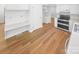 Well-maintained kitchen featuring white cabinets, stainless steel appliances, and stylish countertops at 7737 Batavia Ln, Charlotte, NC 28213