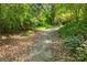 A pathway leading into a lot with trees and vegetation at 7949 Ritter Dr, Charlotte, NC 28270