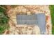 Aerial view of the roof and driveway of this property at 977 Myers Mill Rd, Olin, NC 28660