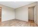 Bedroom with vinyl wood flooring, natural light, and neutral walls provide comfortable space at 977 Myers Mill Rd, Olin, NC 28660