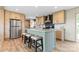 Modern kitchen featuring a center island, stainless steel appliances, and stylish cabinetry at 977 Myers Mill Rd, Olin, NC 28660