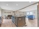 Bright, open concept kitchen, living, and dining space offers great entertaining with modern fixtures at 977 Myers Mill Rd, Olin, NC 28660