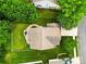This landscaped backyard includes a patio, and seating, nestled within a fenced property for added privacy at 147 Whitley Mills Rd, Fort Mill, SC 29708