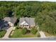 Aerial view of a well maintained house with landscaping in a quiet neighborhood at 1525 Valhalla Dr, Denver, NC 28037
