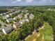 Scenic aerial view of a neighborhood, showcasing the lush greenery and the community's proximity to the golf course at 15344 Cimarron Hills Ln, Charlotte, NC 28278