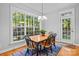 Inviting dining area with a window view and a table for Gathering meals at 154 Hunters Hill Dr, Statesville, NC 28677