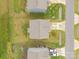 An aerial view of neighborhood homes with well-maintained landscaping, driveways, and backyard spaces at 2859 Sherrills Stream Dr, Sherrills Ford, NC 28673