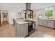 This spacious kitchen features an island and modern appliances at 3042 Cresthill Dr, Charlotte, NC 28212