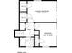 Upper level floorplan with primary bedroom, walk-in closets, and second bedroom at 3624 Moultrie St, Charlotte, NC 28209