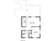 Floorplan of lower level with Gathering room, laundry, bedroom, and patio at 3624 Moultrie St, Charlotte, NC 28209