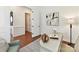 Stylish home office with hardwood floors, modern artwork, and a neutral color palette at 4732 Water Oak Rd, Charlotte, NC 28211