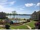 Beautiful pool view with beach access and gazebo near the lake at 635 Portside Dr, Davidson, NC 28036