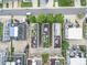 Aerial view showcases townhomes with rooftop patio spaces at 925 Westbrook Dr # B, Charlotte, NC 28202