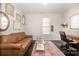 A multi-purpose room functions as office and extra living space. Decorated with warm neutral tones at 925 Westbrook Dr # B, Charlotte, NC 28202