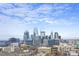 Beautiful city skyline view on a clear day with bright blue skies and scattered clouds at 12013 Beaux Art Ln, Charlotte, NC 28214