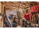 Spacious attic with exposed beams and storage for household items at 124 Kristin View Ln # C, Troutman, NC 28166