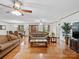 Spacious living room features hardwood floors, offering a blend of comfort and style at 1878 Pl Propst Rd, Maiden, NC 28650