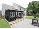 Backyard gazebo features outdoor seating, wooden deck, and a gravel area with a fire pit at 2018 Rosewater Ln, Indian Trail, NC 28079
