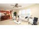 Open-concept living space showcases a comfortable seating area adjacent to the kitchen, perfect for entertaining guests at 2018 Rosewater Ln, Indian Trail, NC 28079