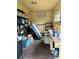 Interior of detached garage shows room for storage and a vintage sign on the rear wall at 308 W Monroe St, Salisbury, NC 28144